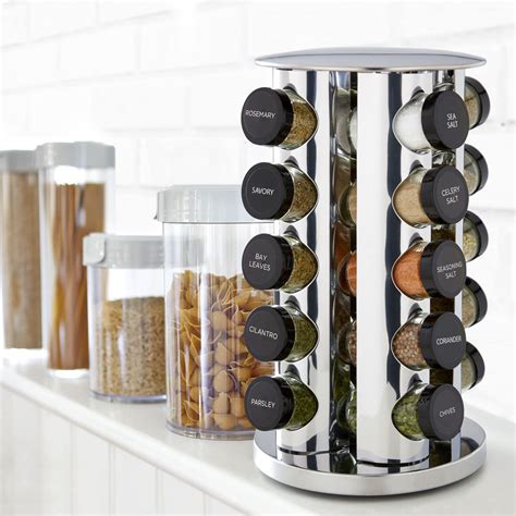 kamenstein stainless steel recipe box|kamenstein revolving countertop spices.